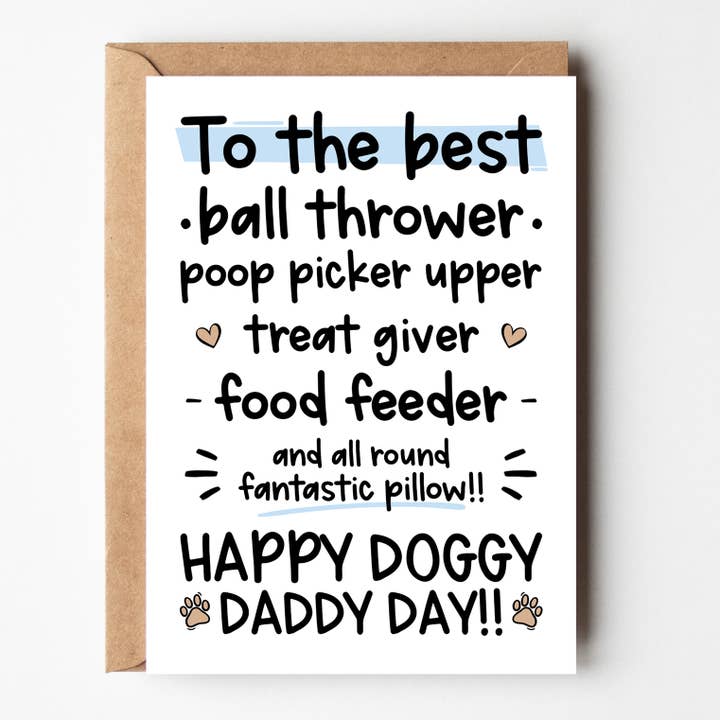 Dog Dad Birthday - Father's Day Greeting Card for wholesale by The Laughing Sloth