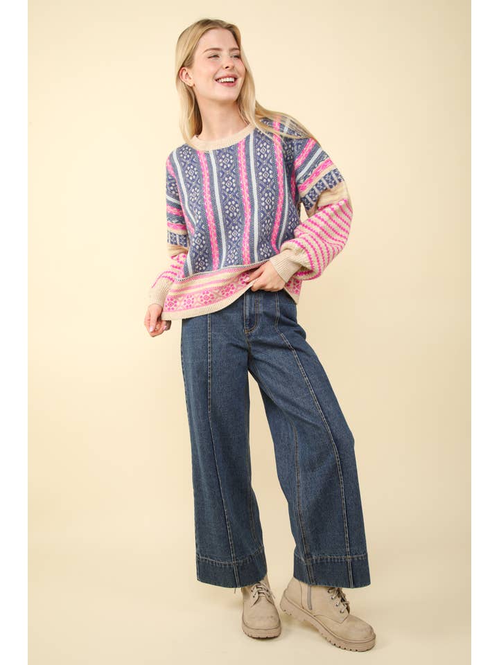 VERY J - Wholesale Jeans - Women's - NP70578-Wide Leg Denim Jean Pants