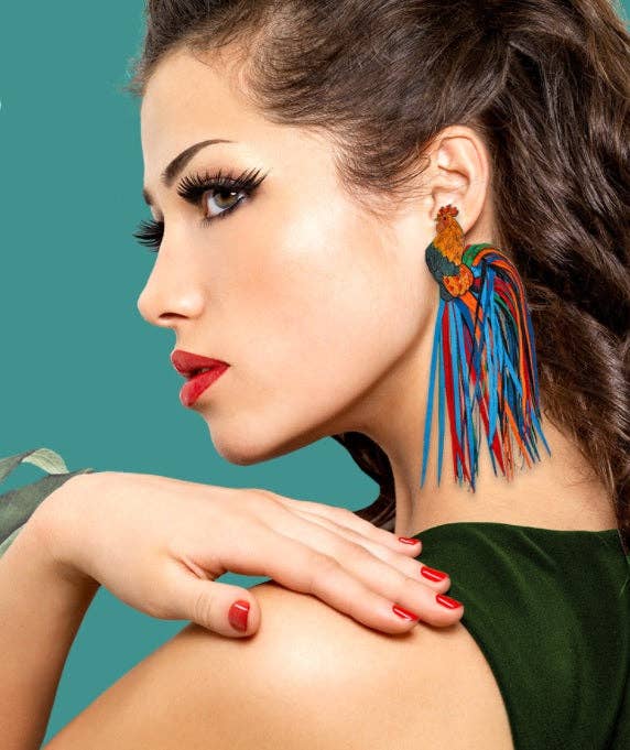 Hola! I'm Back – wholesale Dangle earrings – Rooster Earrings3