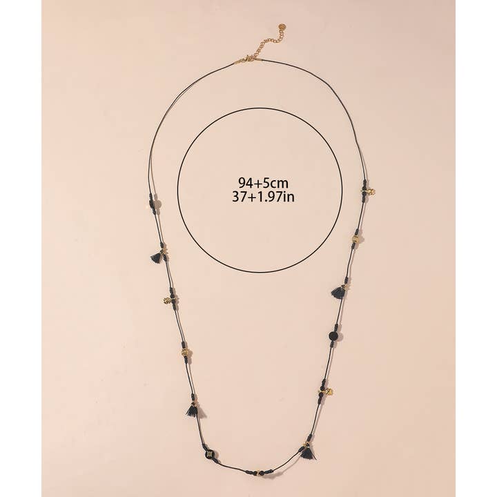 Blossom bijoux – Engroshandel Lariat/Y-hal halskæde – Halskæde på snor med sten 25CA007