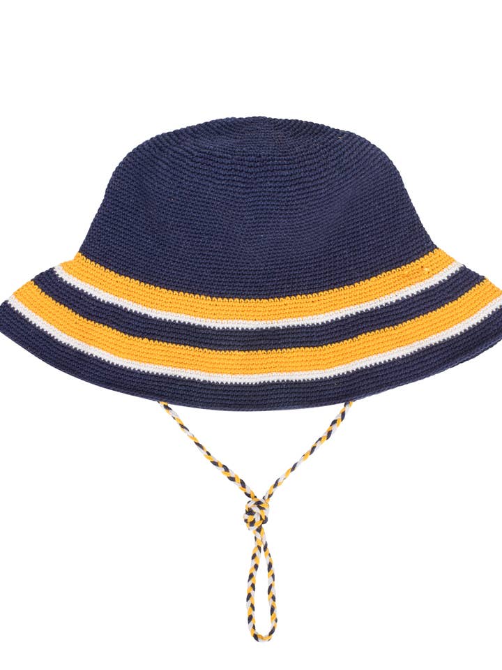 Chapéu Kofia Azul Marinho Macio Denim por atacado de PIPIKINI Beachwear