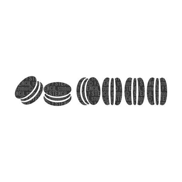 The Stencil Studio – wholesale Stencil/craft die – Macarons Stencil0