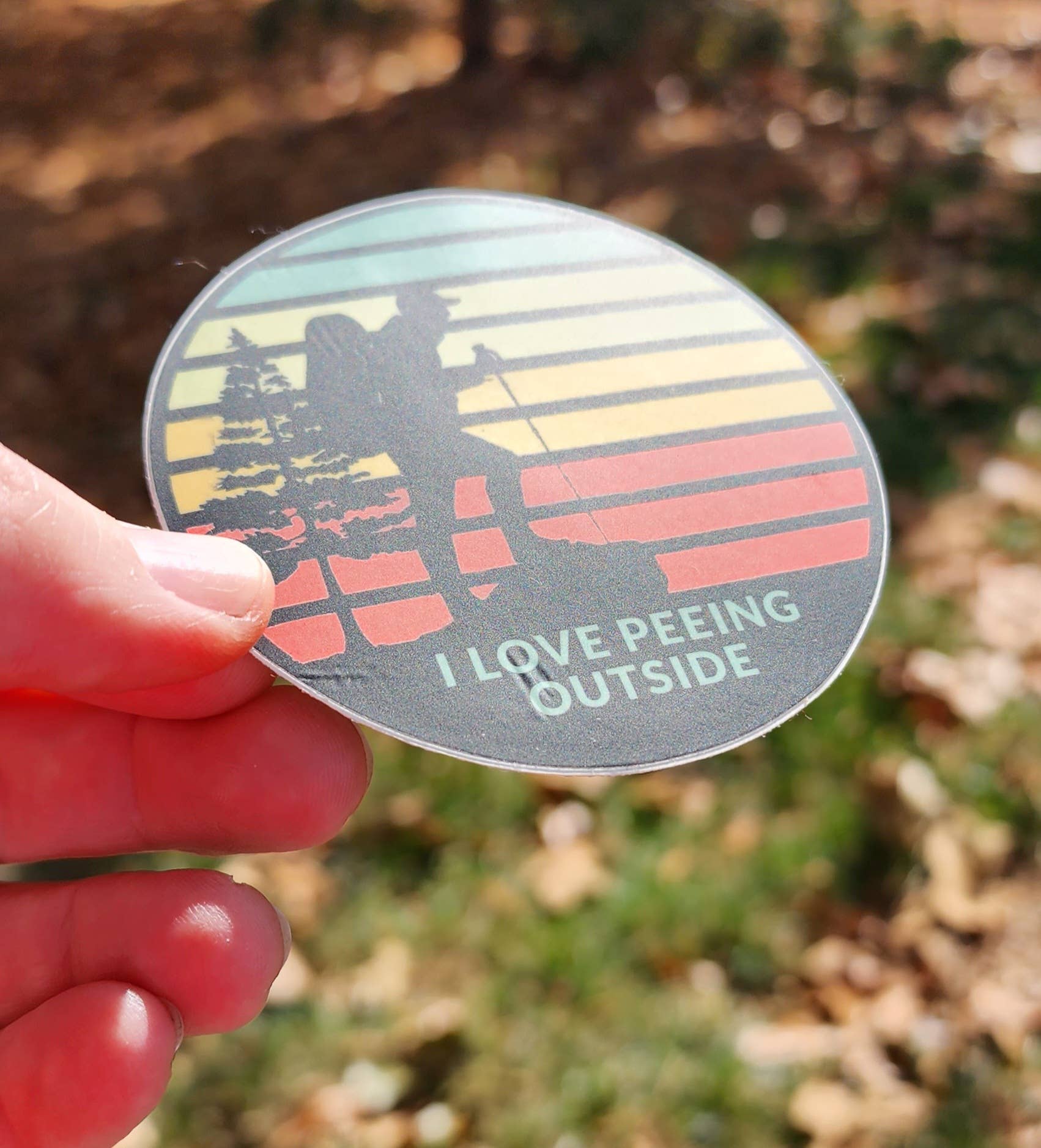 National Parks and Beyond - Wholesale Sticker - I Love Peeing Outside Hiker Sticker5