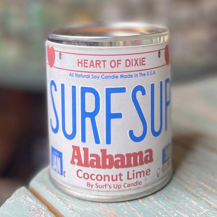 Candela di vernice per targa Alabama per la vendita all'ingrosso da parte di Surfs Up Candle