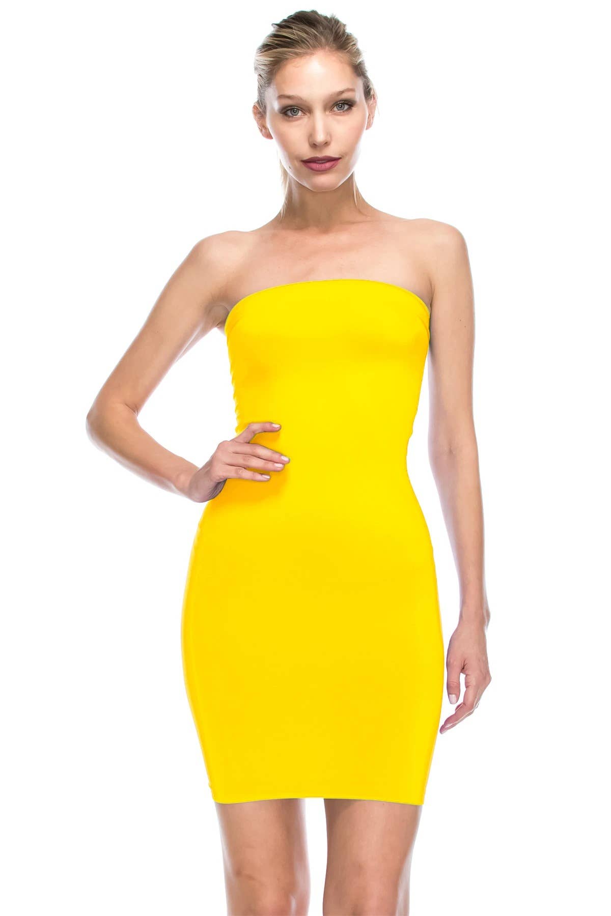 KurveShop - Wholesale Dress - Women's - Kurve Women’s Strapless Mini Dress, Tube Top Slip, UPF 50+20