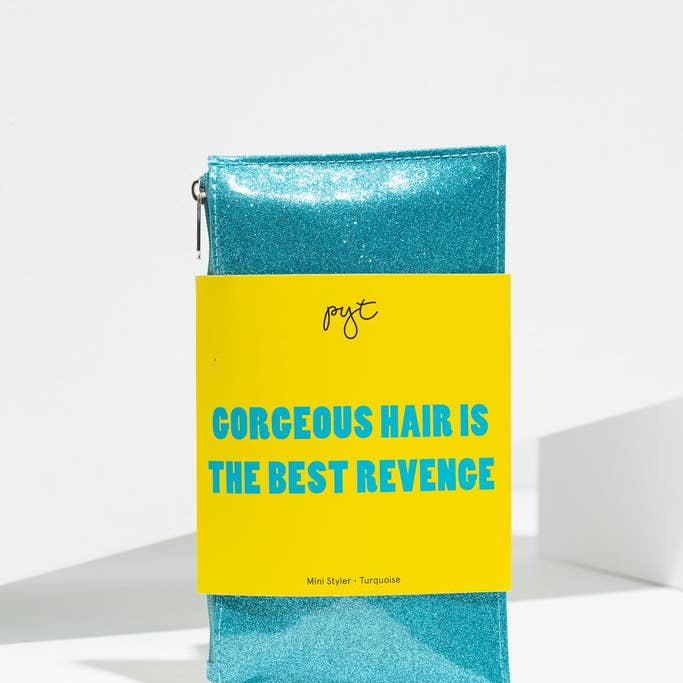 Pyt Haircare – Escova/pente por atacado – Mini alisador de viagem - azul claro3