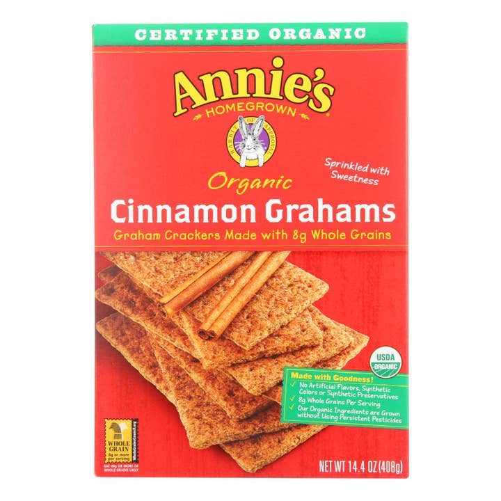 Annie's Homegrown Organic Cinnamon Graham Crackers - Case Of 12 - 14.4 Oz. for wholesale by Ware Spark