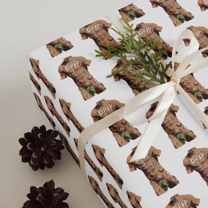 Feuilles de papier cadeau Original Masculine Drip pour la vente par Jade Meraki Studios