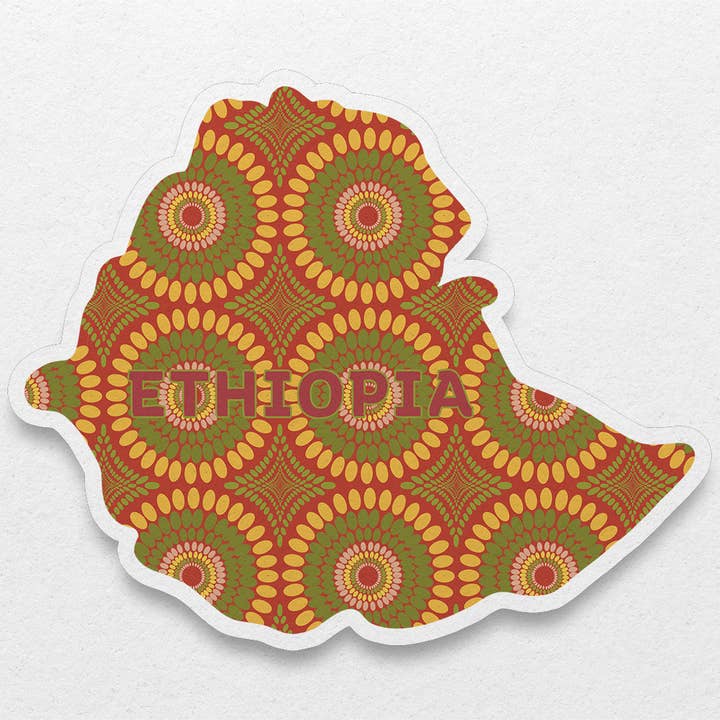 Ethiopia Sticker (East Africa) for wholesale by Pounded Yam Productions