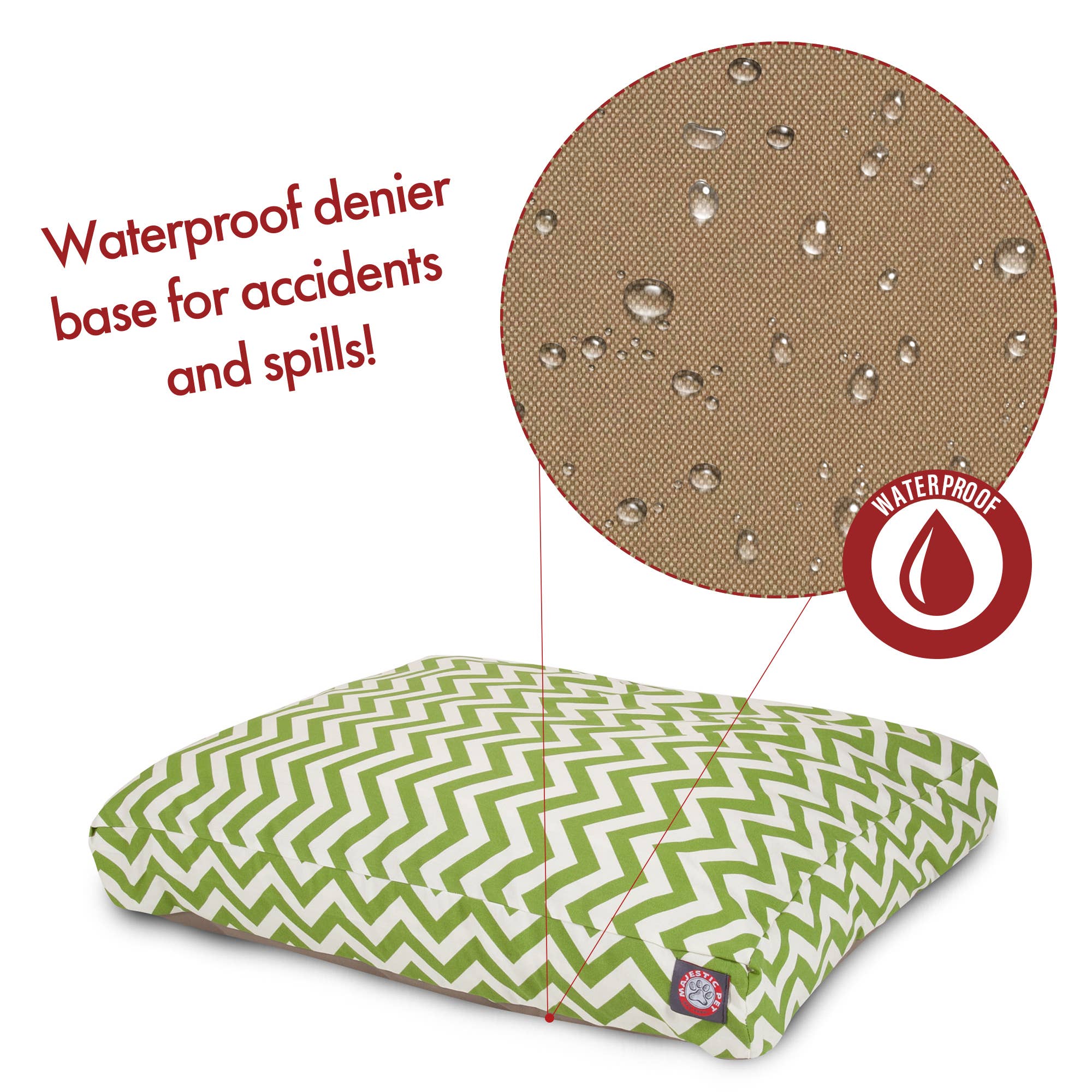 Majestic Pet Products – cama - Cão por atacado – Cama retangular para cães Chevron62