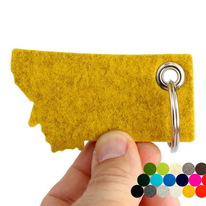 Montana Felt Key Fob - USA-made from 100% Merino Wool for wholesale by Feltiva