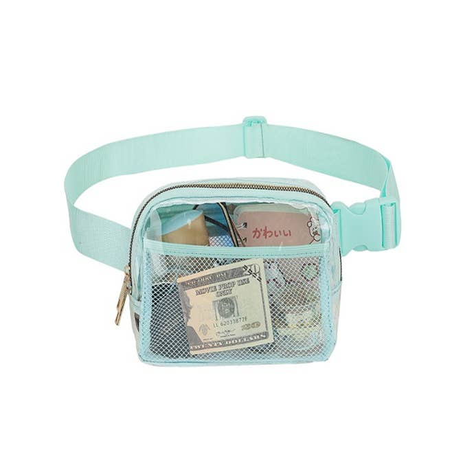 JOSSLYN by wall to wall - Wholesale Belt Bag - Women's - CLEAR CROSS BODY SLING MESSENGER FANNY PACK | 40P5168