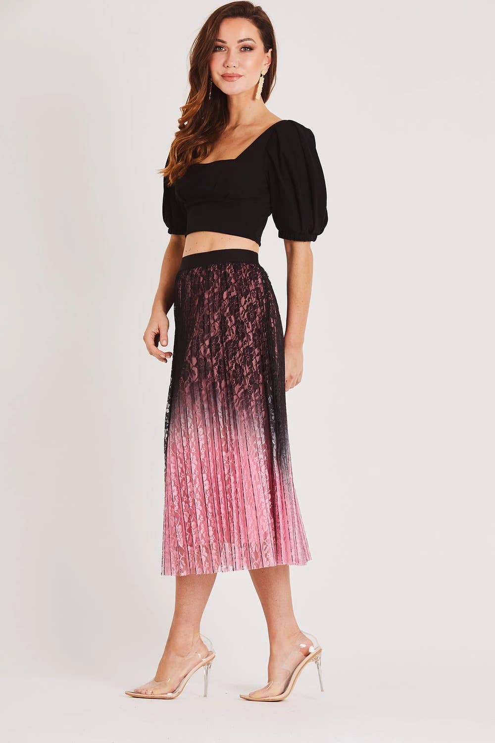 Skirt & Stiletto - Wholesale Skirt - Women's - Vienna - Pink And Black1