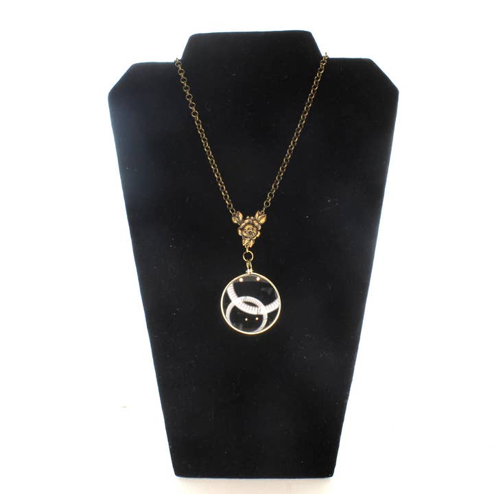 HHH Designs - Vendita all'ingrosso Collana con ciondolo/pendaglio - Collane con monocolo vittoriano in vetro d'ingrandimento in oro antico, ciascuna5