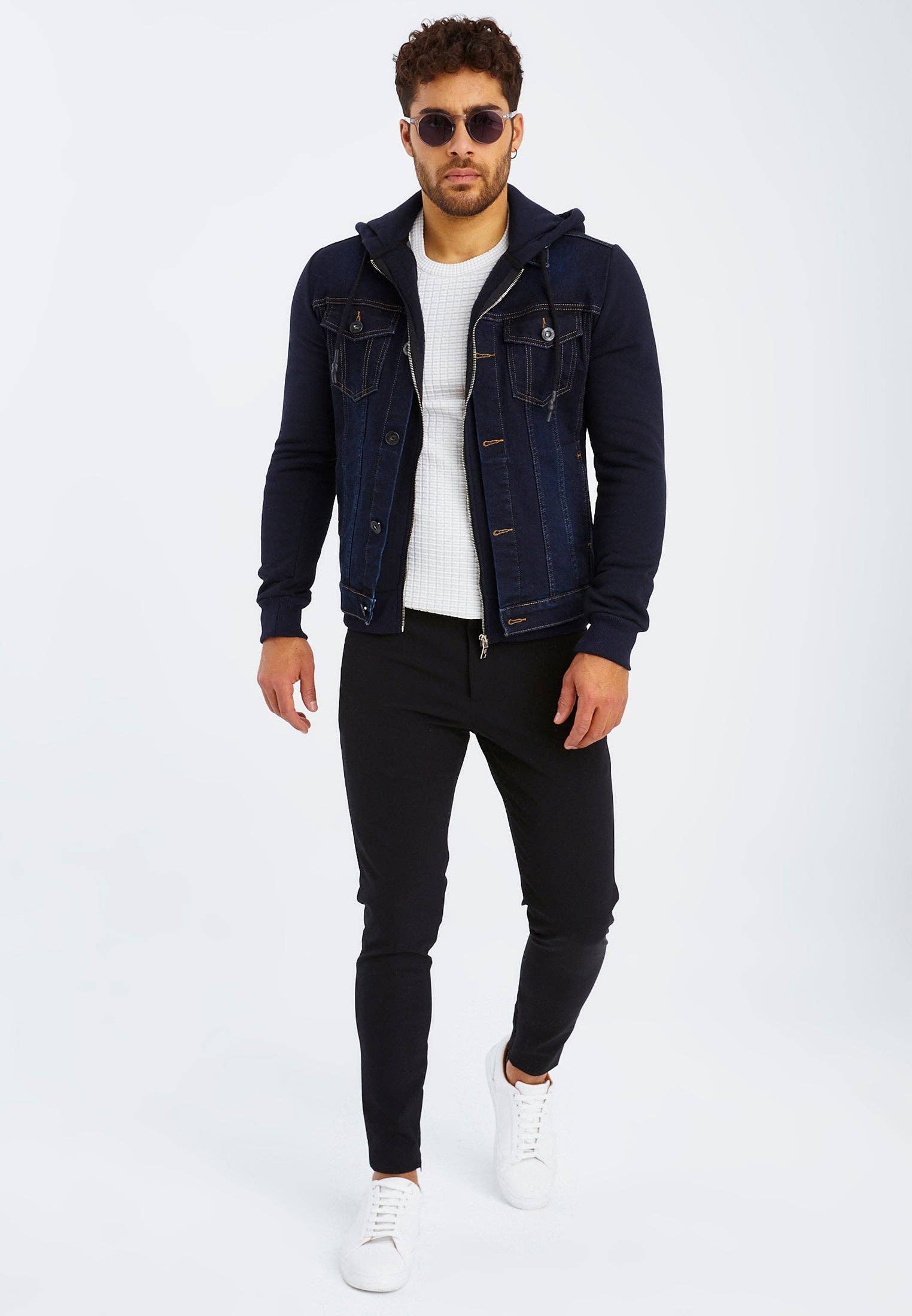 Leif Nelson GmbH - Wholesale Jacket - Men's - Men's Denim Jacket Hood LN-57572