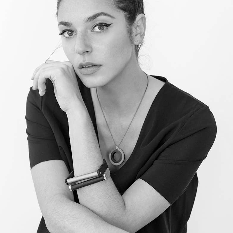 Industrial Jewellery Ltd – wholesale Pendant/charm necklace – Wood Pendant Silver2