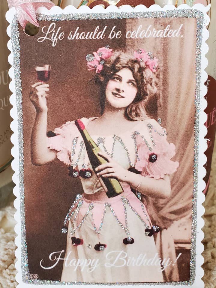 Gift Tag Life Should Be Celebrated. Happy Birthday for wholesale by Little Heart Designs