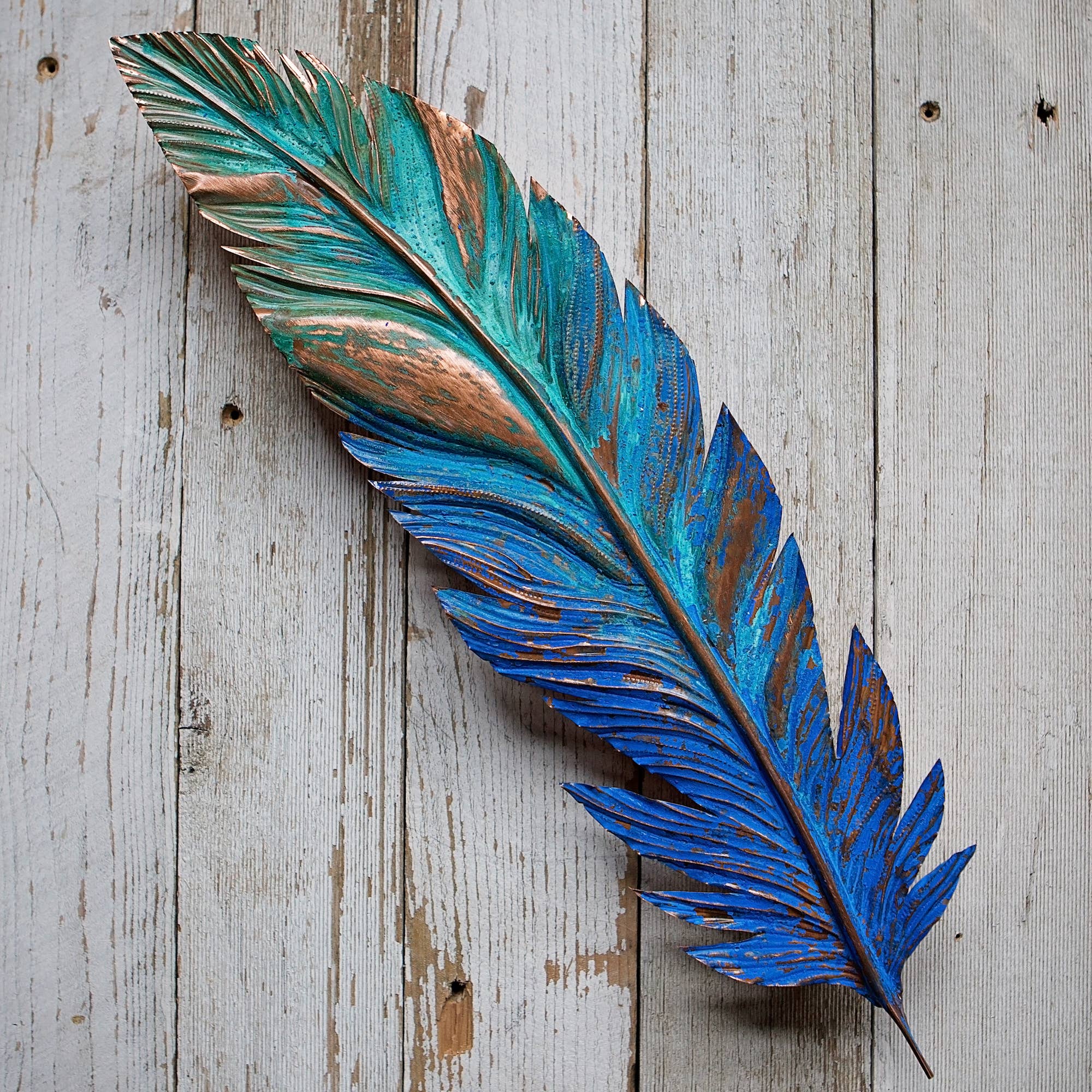 Wholesale Rich Oxidation Copper Feather for your store - Faire