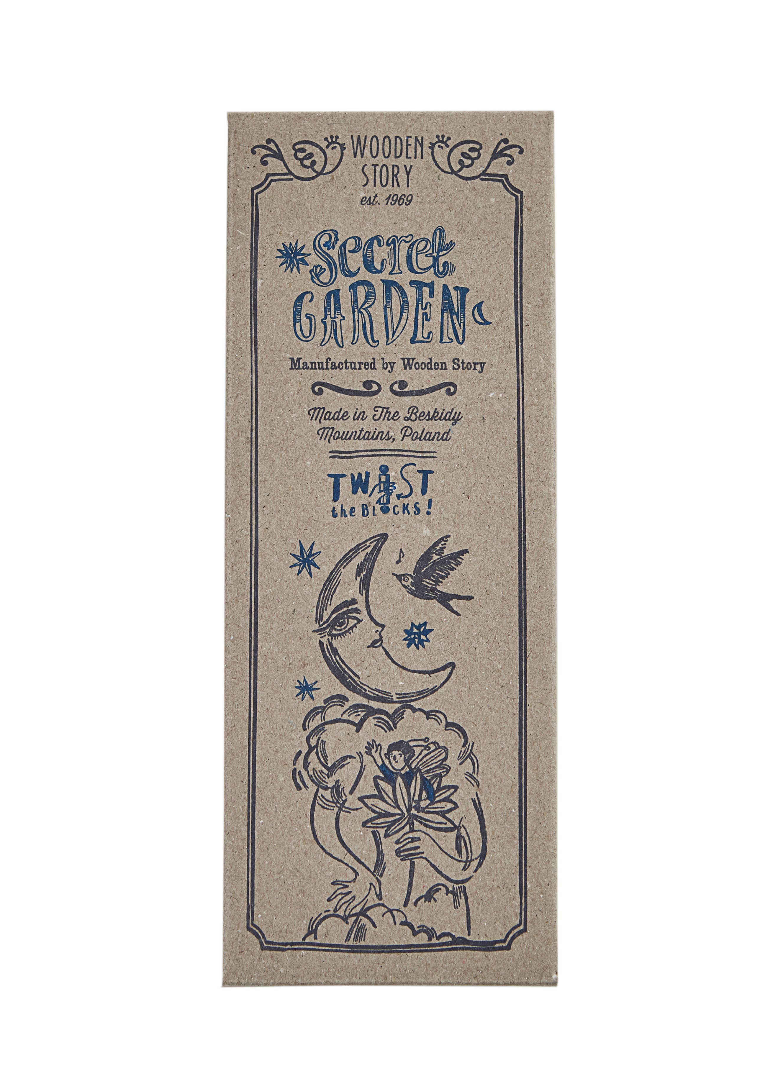 Wooden Story Sp. z o.o. - Wholesale Houten speelgoed - Kinderen - Draai de blokken - Geheime Tuin - blauw6