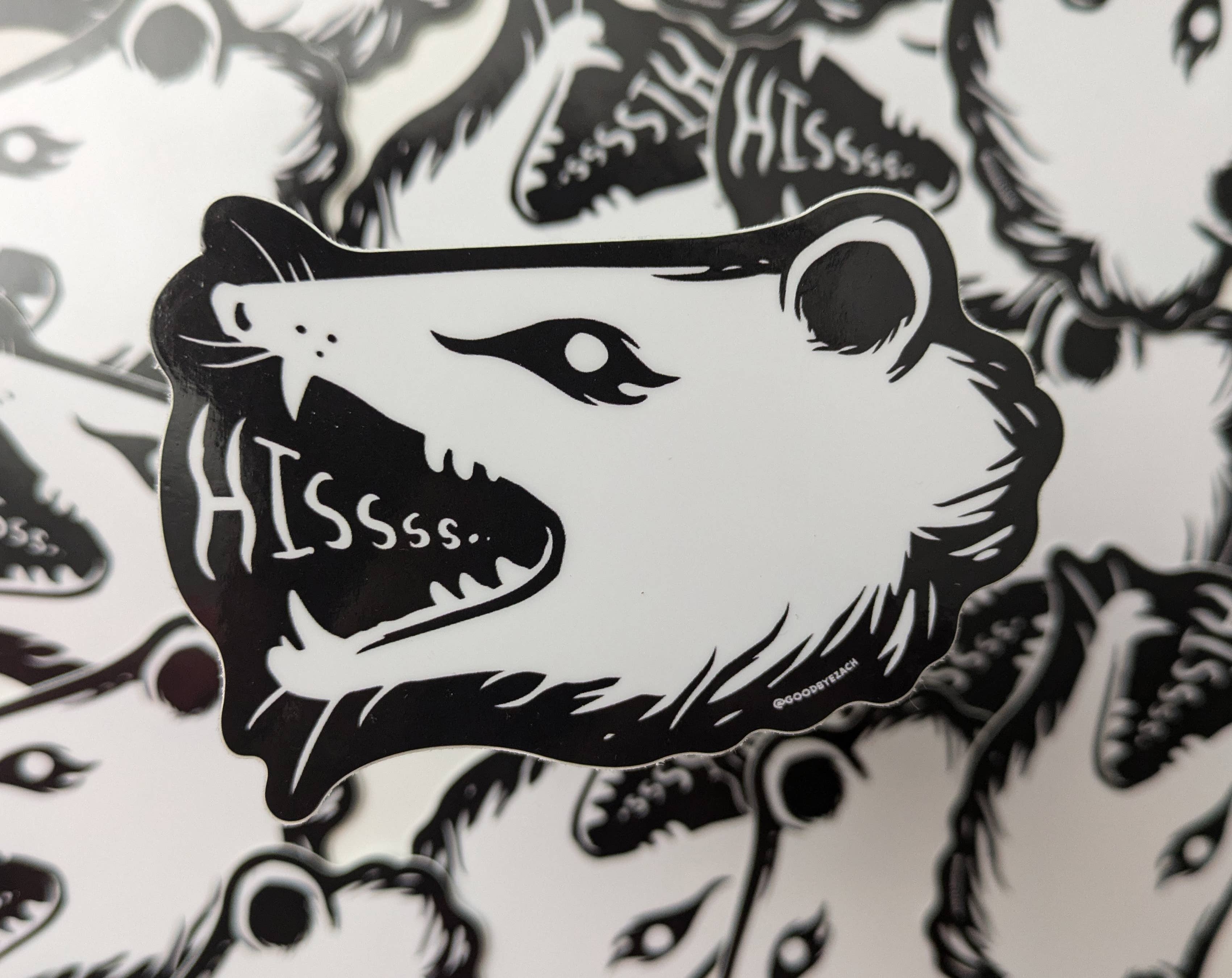Goodbye Zach - Wholesale Phone & Laptop Stickers - Opossum Hissing Sticker