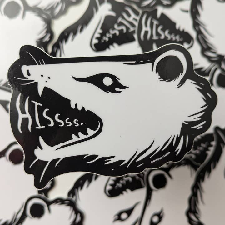 Goodbye Zach - Wholesale Phone & Laptop Stickers - Opossum Hissing Sticker