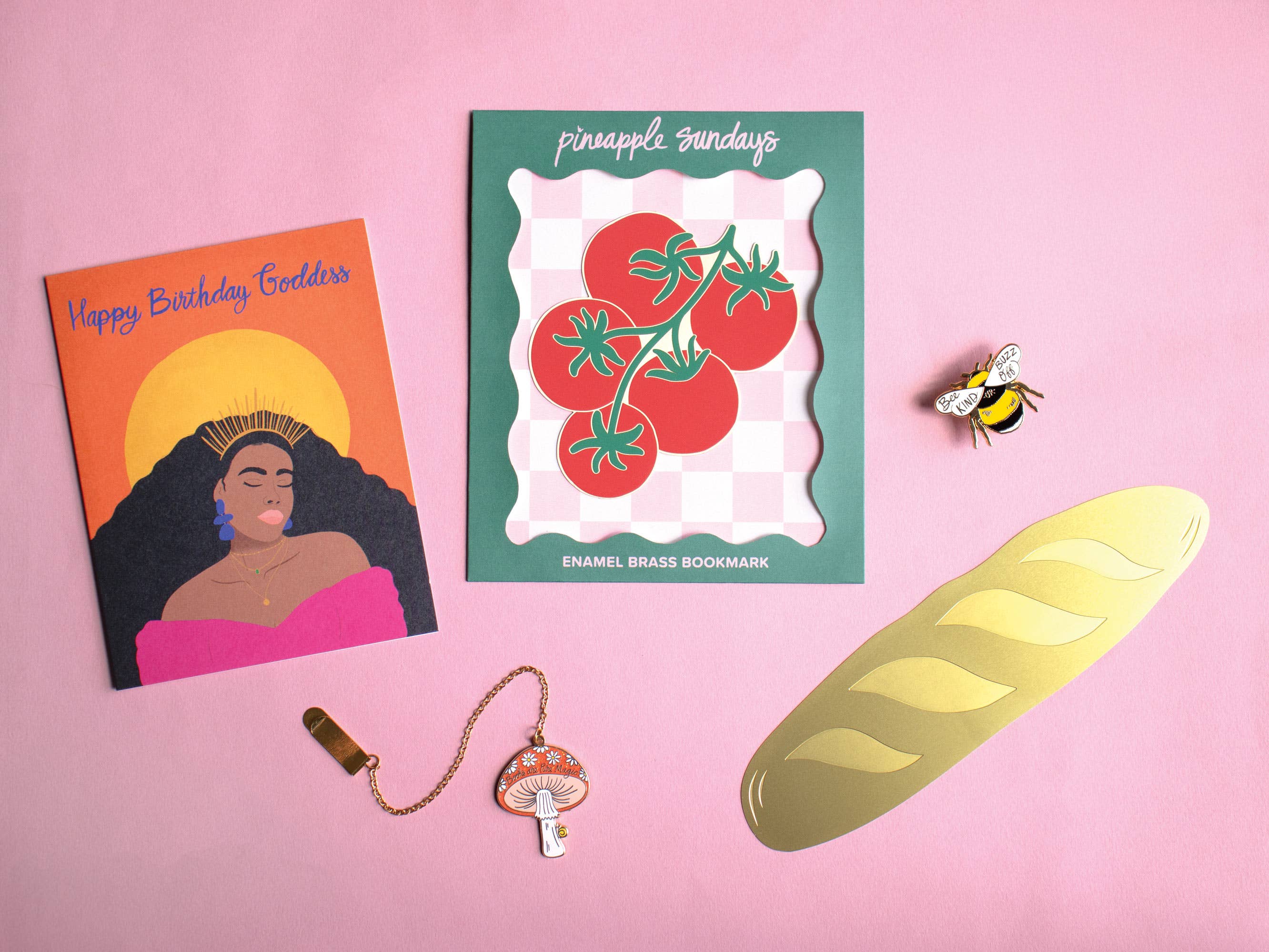 Pineapple Sundays Design Studio - Wholesale Bookmark - La Baguette Brass Bookmark2