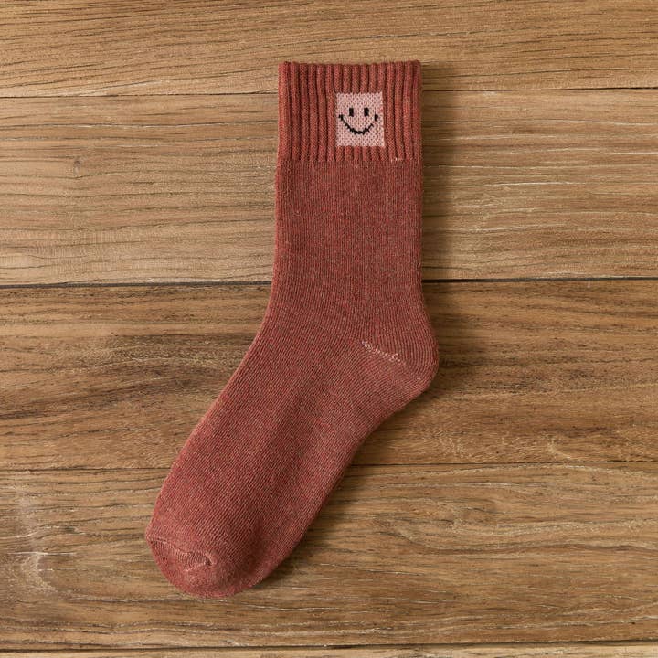 MKS America - Wholesale Socks - Women's - Smiley Face Icon Fleece Socks7