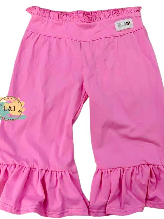 Lia’s Sole Mates - Wholesale Pants - Kids - Remi Capris- Bubble Gum Pink0