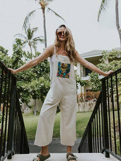 Zonneklep Tuinbroek - Zand voor wholesale door Wings Hawaii