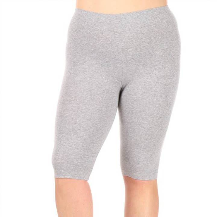 Solid & Pattern Print Plus Size Capri Leggings for wholesale by MOA COLLECTION