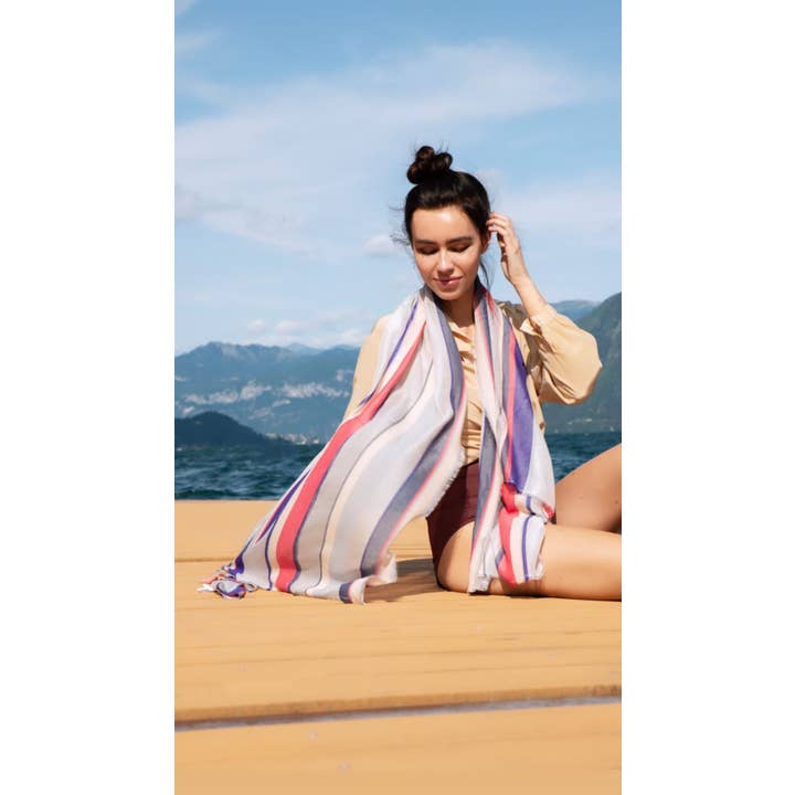 Abstract - Wholesale Scarf - Women's - Striped scarf or sarong4