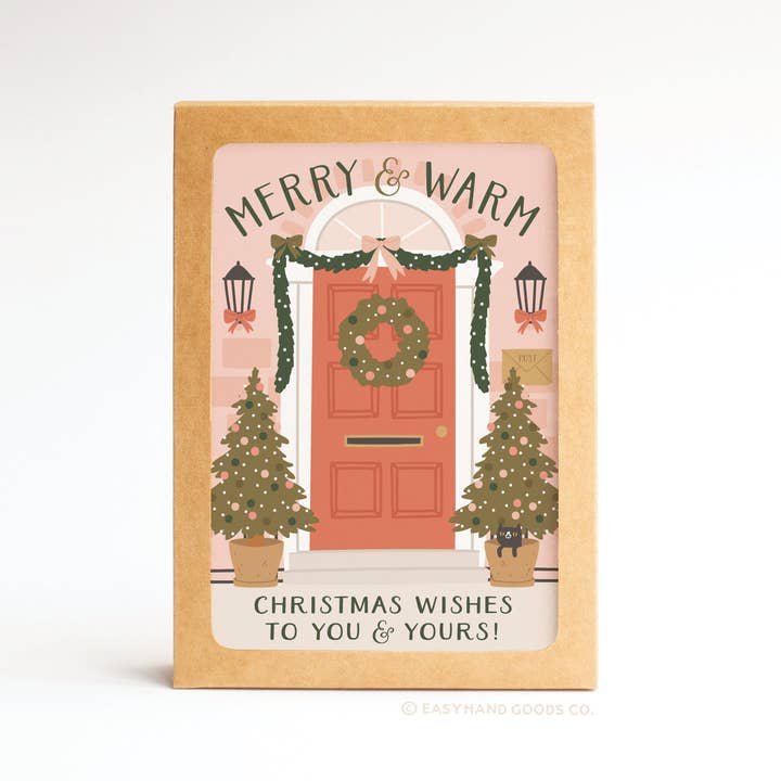 Ensemble de Cartes de Vœux Pliées pour un Noël Joyeux et Chaleureux pour la vente par Easyhand Goods – formerly Onderkast