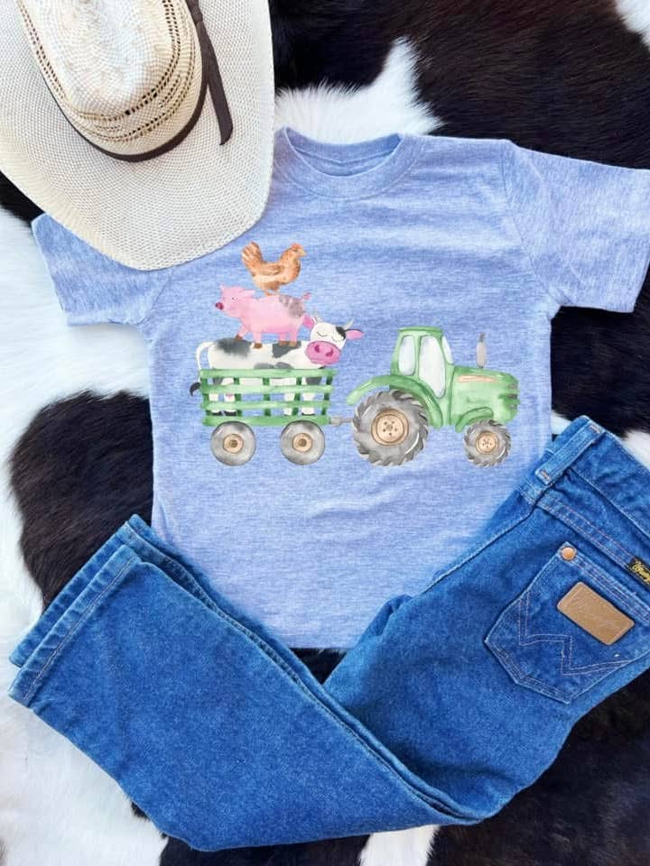Farm animals green tractor for wholesale by Buckin Baby Wholesale
