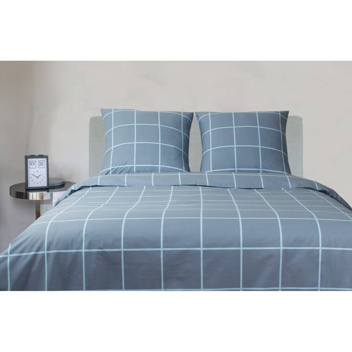 Capa de edredon 140x200 cm+1 TO 65x65 cm azul por atacado de BLANC AVENUE