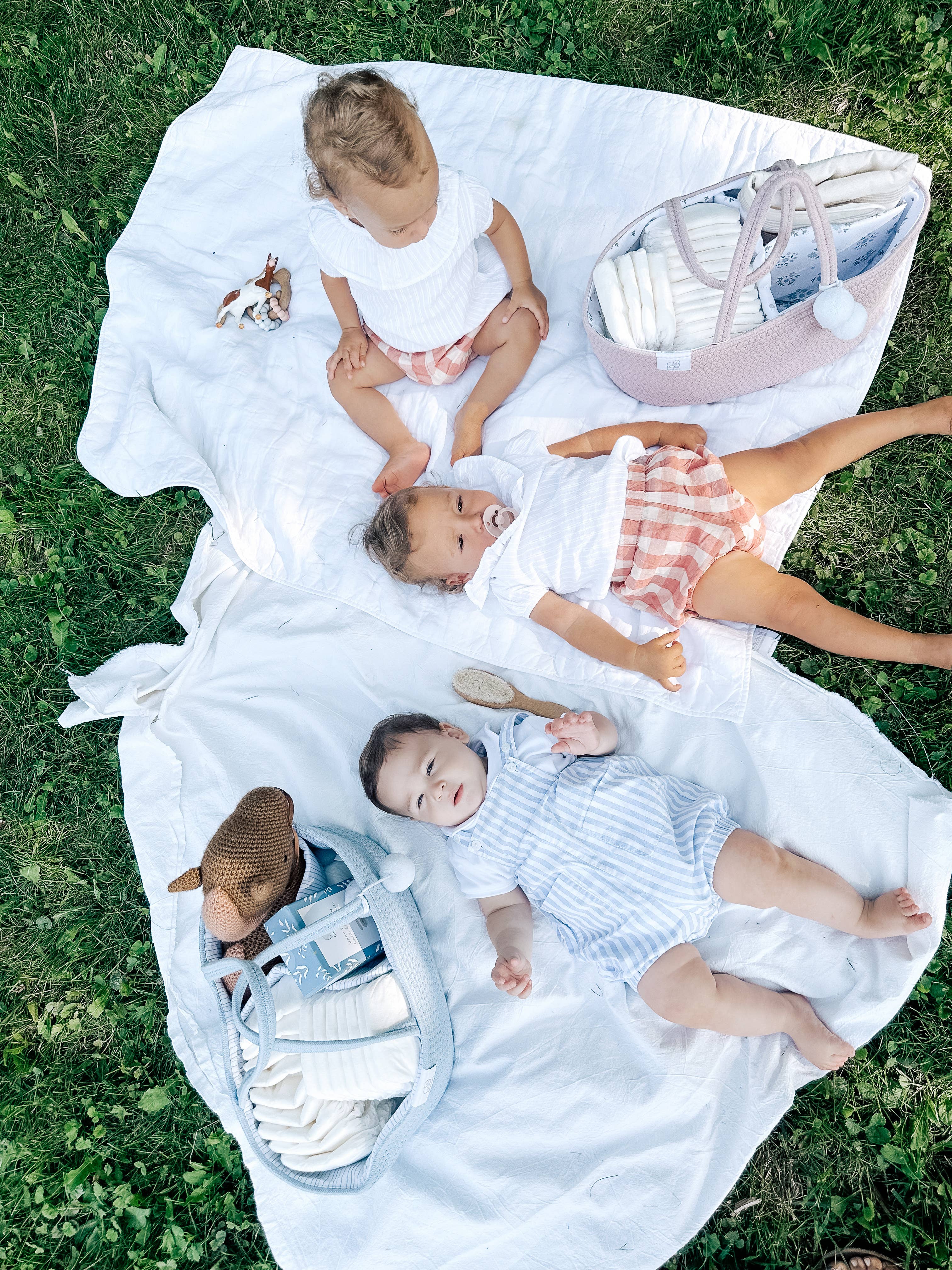 Fephas - Wholesale Diaper Caddy - Baby - Rope Diaper Caddy- Vintage Rose12