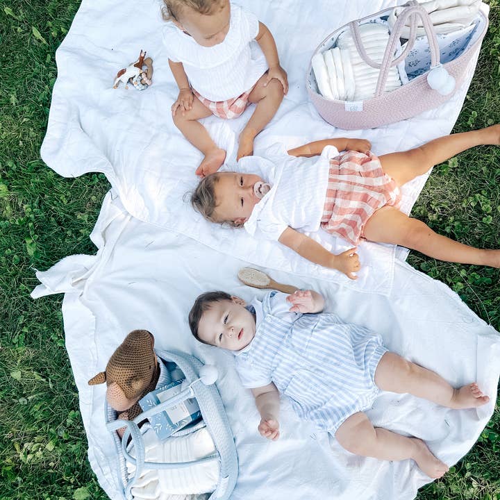 Fephas - Wholesale Diaper Caddy - Baby - Rope Diaper Caddy- Vintage Rose12