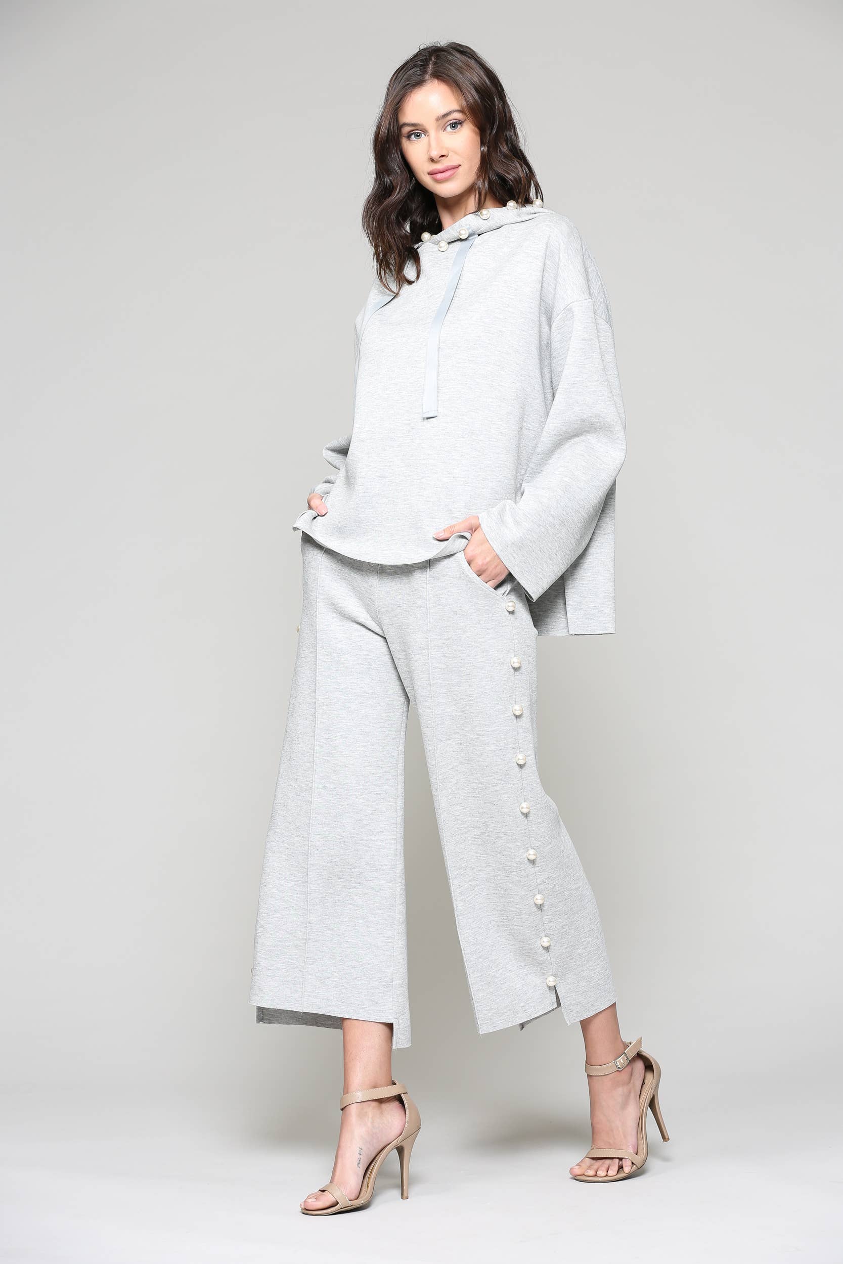 Joh Apparel – Großhandel Hose – Damen – Farrah French Scuba Pearl Lange Hose4