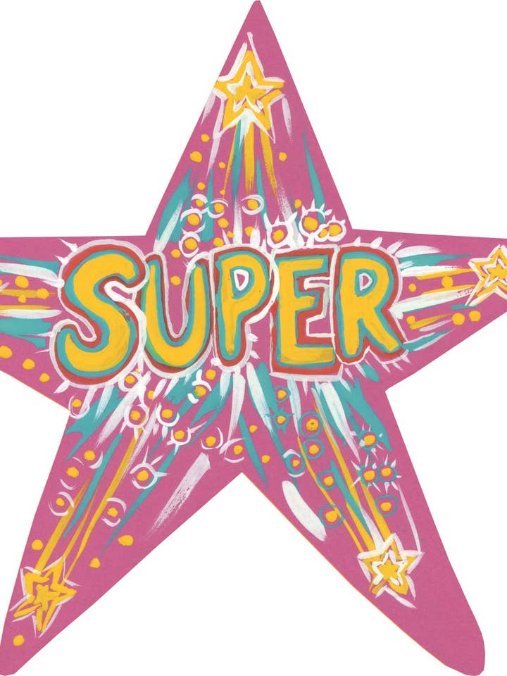 Cartão de saudações em forma de estrela - Superstar por atacado de North Star Cards