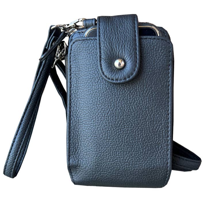 Roma Leathers, Inc. - Wholesale Phone Wallet - Women's - 3140 phone pouch with credit card slots adjustable strap
