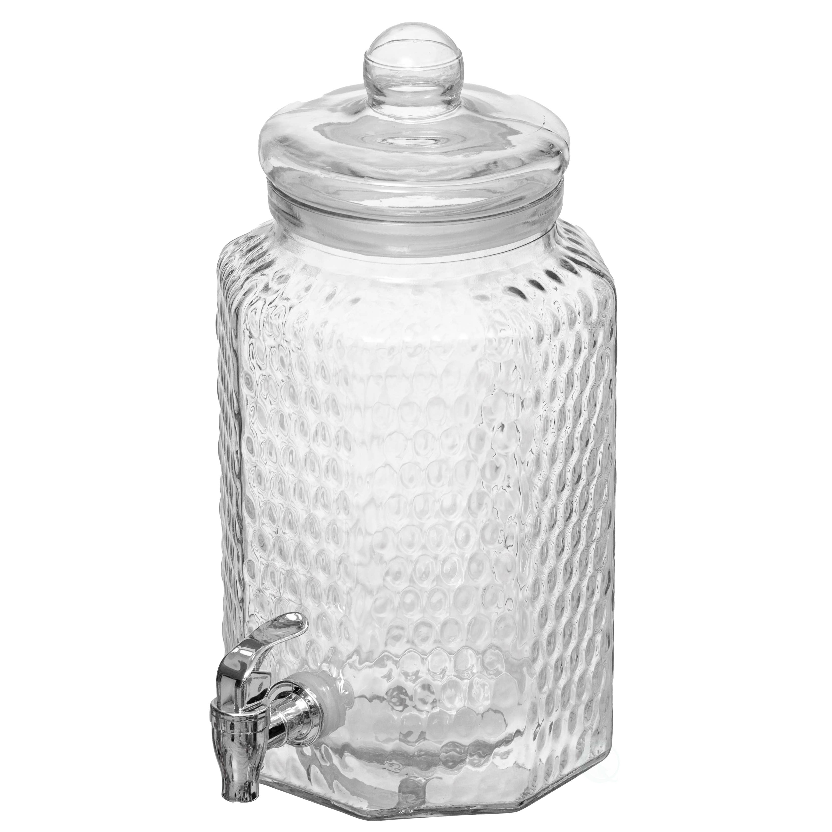 Quickway Imports - Wholesale Drink Dispenser - Basicwise 3-Piece Glass Drink Dispenser Set with Metal Stand6