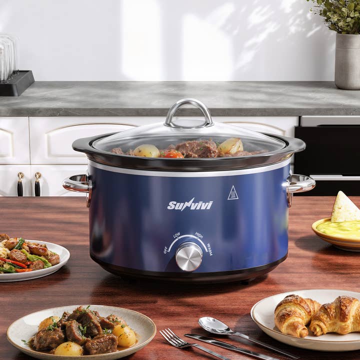 Heynemo - Wholesale Cooking Pot - 4 Quart Slow Cooker with 3 Heating Settings2