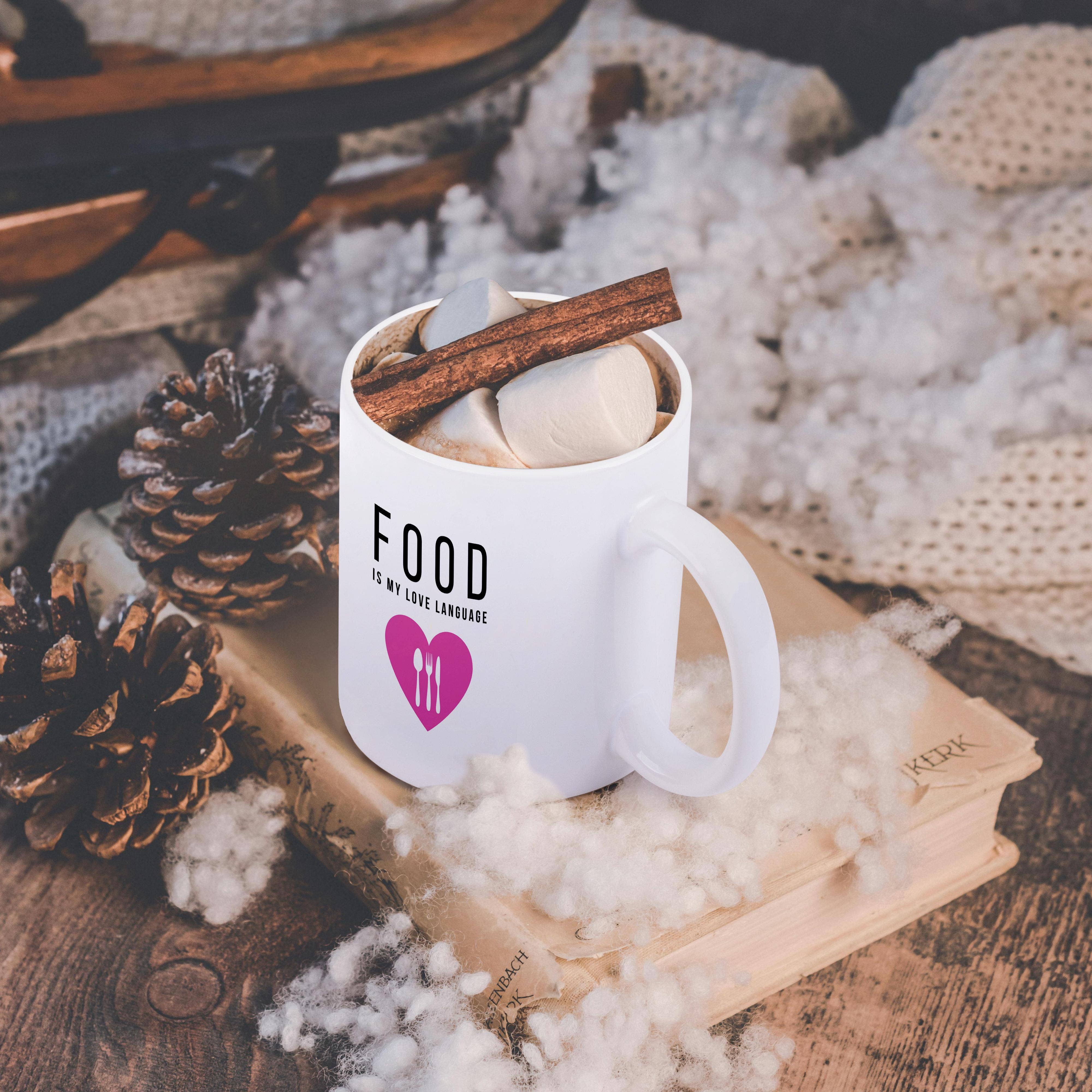 3dRose - Wholesale Coffee Mug - 3dRose, Food is My Love Language Foodie Cooking Lover Cook Baker Chef Baking, Mug11