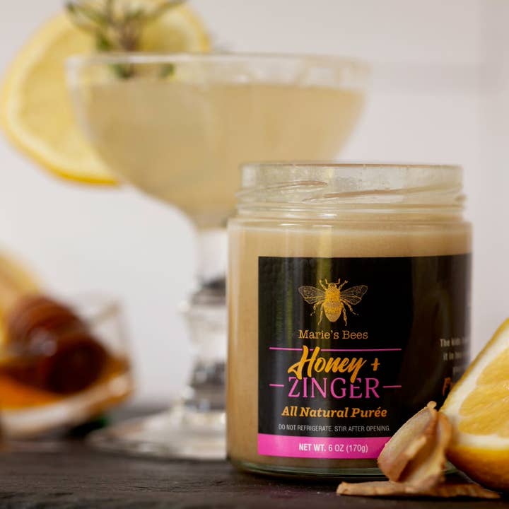 Miel crémeux au citron et gingembre "Le Zinger" pour la vente par Marie's Bees