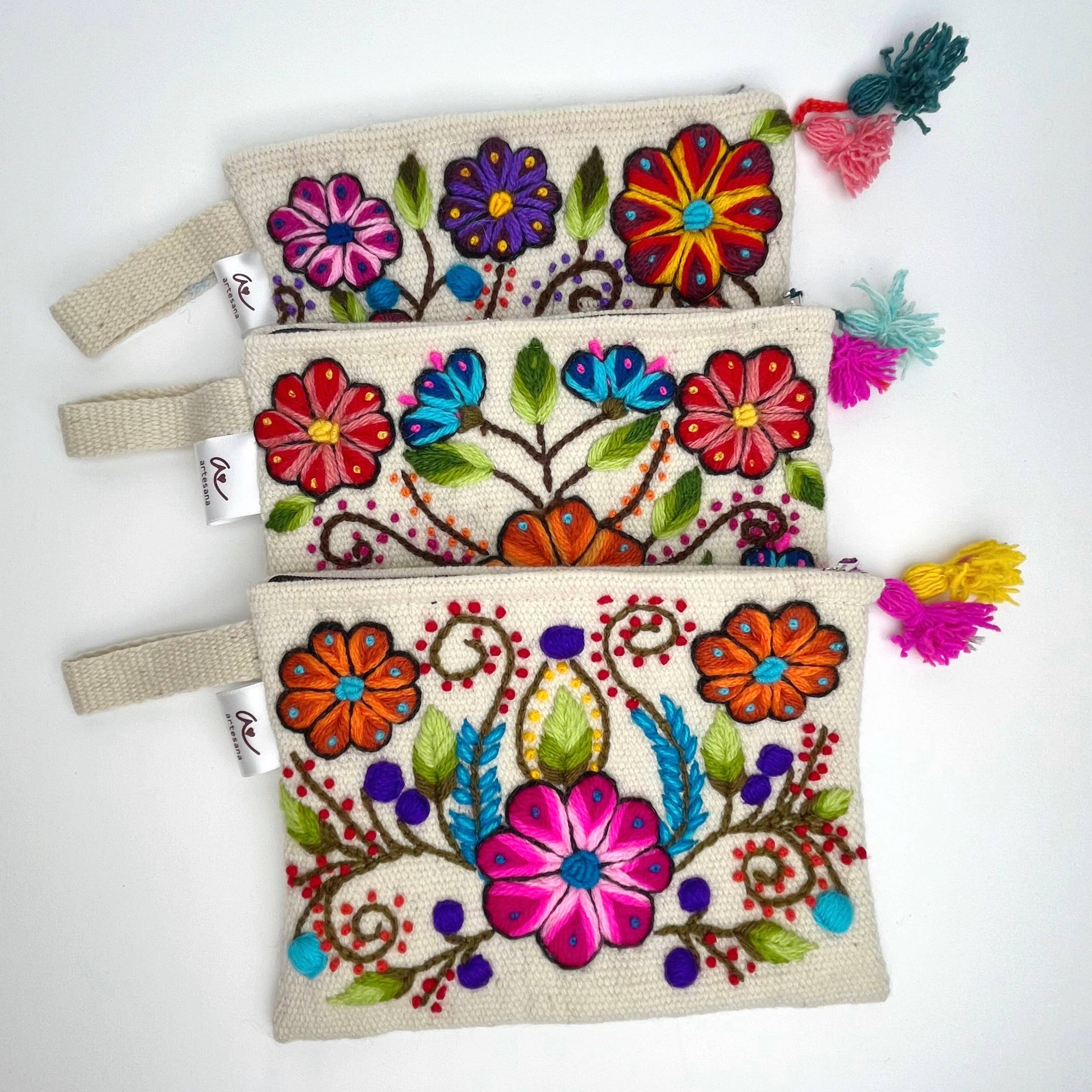 Artesana Love - Wholesale Pouch - Women's - Florencia Hand Embroidered Pouch6