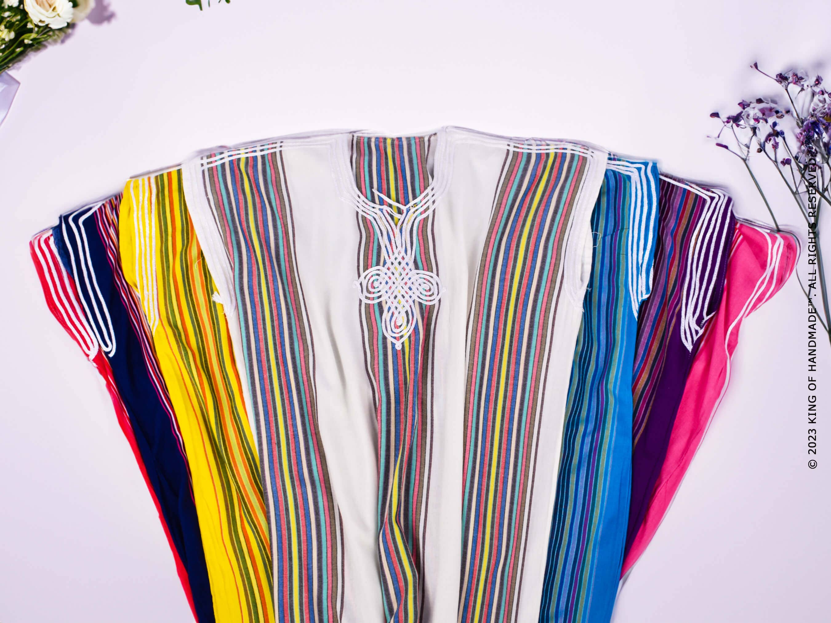 King Of Handmade – Kaftan - Mulher por atacado – Kaftan Marroquino Praia em Várias Cores, Vestido Feminino de Verão Tamanhos P a G11