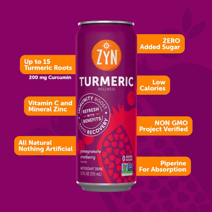 ZYN-Immunity & Recovery - Wholesale Wellness Juice/Tonic - Immunity & Recovery Turmeric Wellness Drinks - Pom Cranberry1