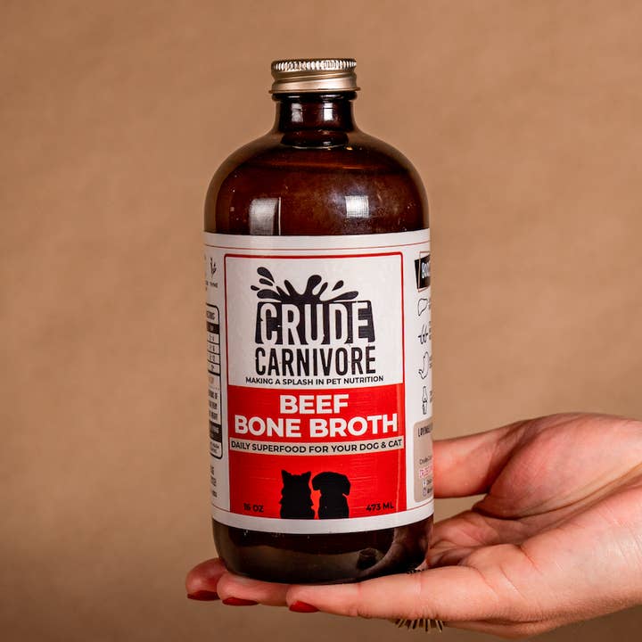 Crude Carnivore - Wholesale Pet Food - Dog - 16oz Beef Bone Broth0