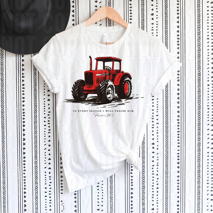 In Every Season I Will Praise Him DTF Transfer for wholesale by K and M Designs