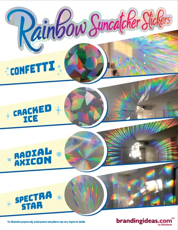 litchinut studios - Wholesale Suncatcher - 5"x5" Custom Suncatcher Rainbow Maker Sticker1