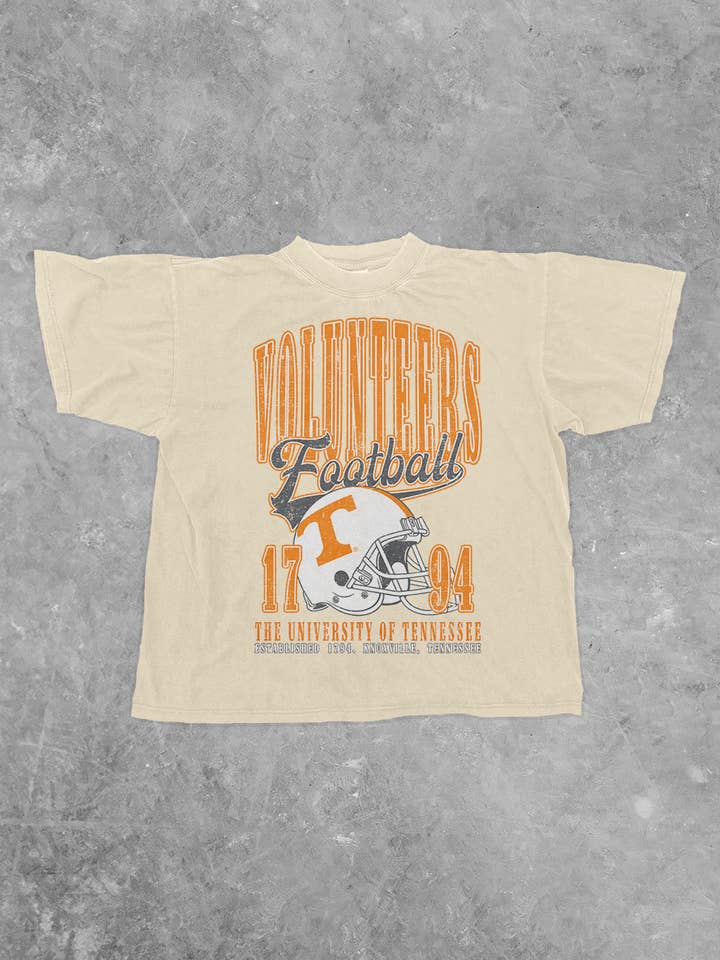 The Clandestine Underground - Wholesale Screen Printed T-Shirt - Unisex - Tennessee Volunteers Football OG Boxy Cotton TShirt3